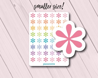 Mini Asterisk Planner Stickers: Rainbow Icon Deco