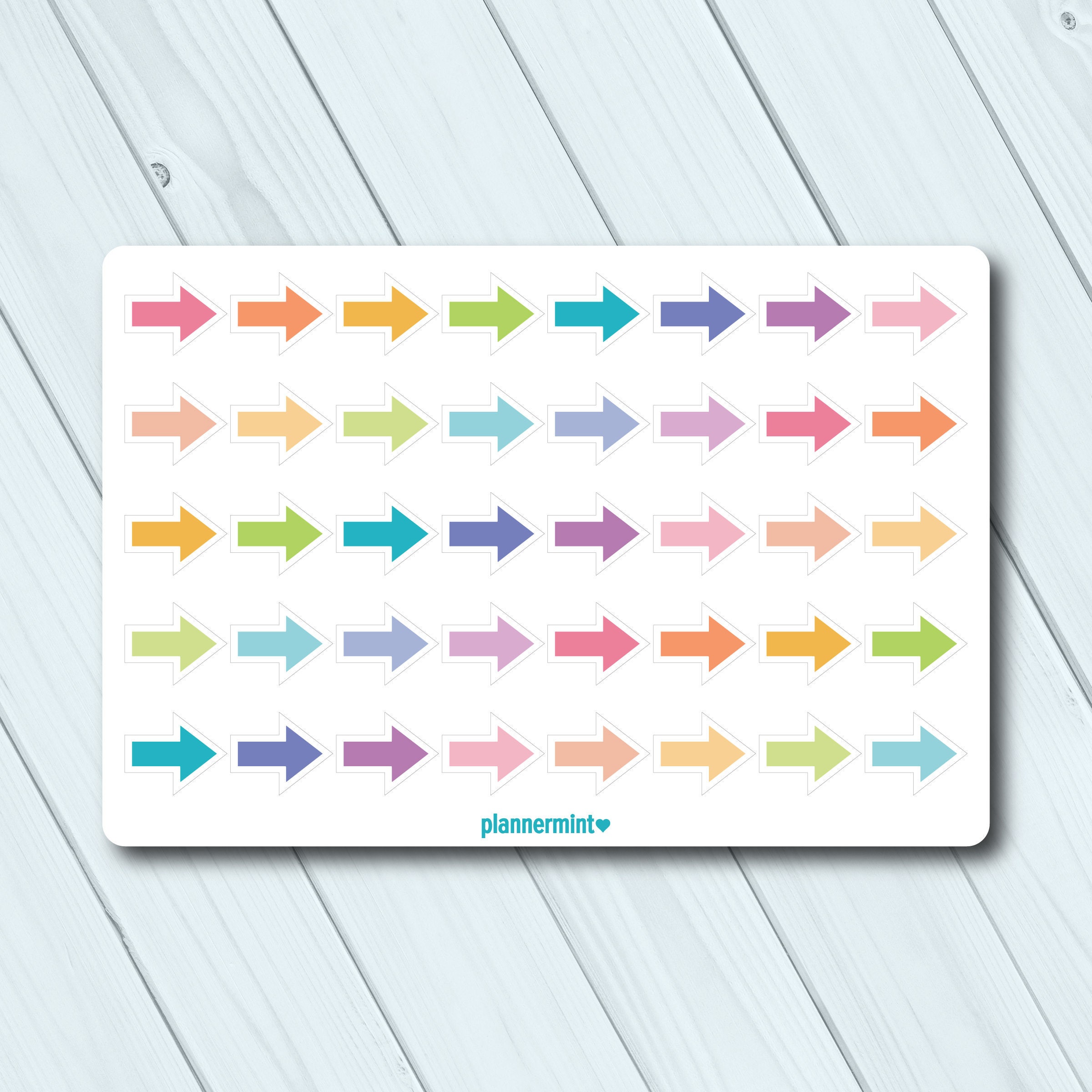 Arrow Planner Stickers Functional Icons Colorful Erin - Etsy