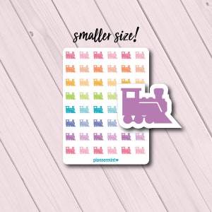 Etiquetas engomadas del planificador de trenes - Erin Condren - Happy Planner - Functional Icon Deco - Viajes - Transporte - Viaje en tren