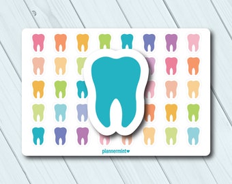 Tooth Planner Stickers: Dentist Appointment, Teeth Cleaning