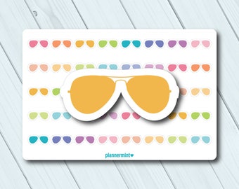 Sunglasses Planner Stickers: Beach Day Icon - Matte or Glossy