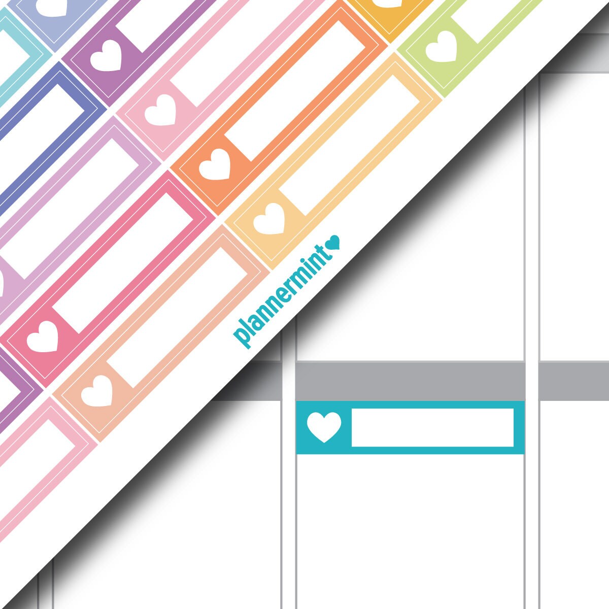 Heart Planner Stickers: Fillable Tracker, Matte or Glossy - Etsy