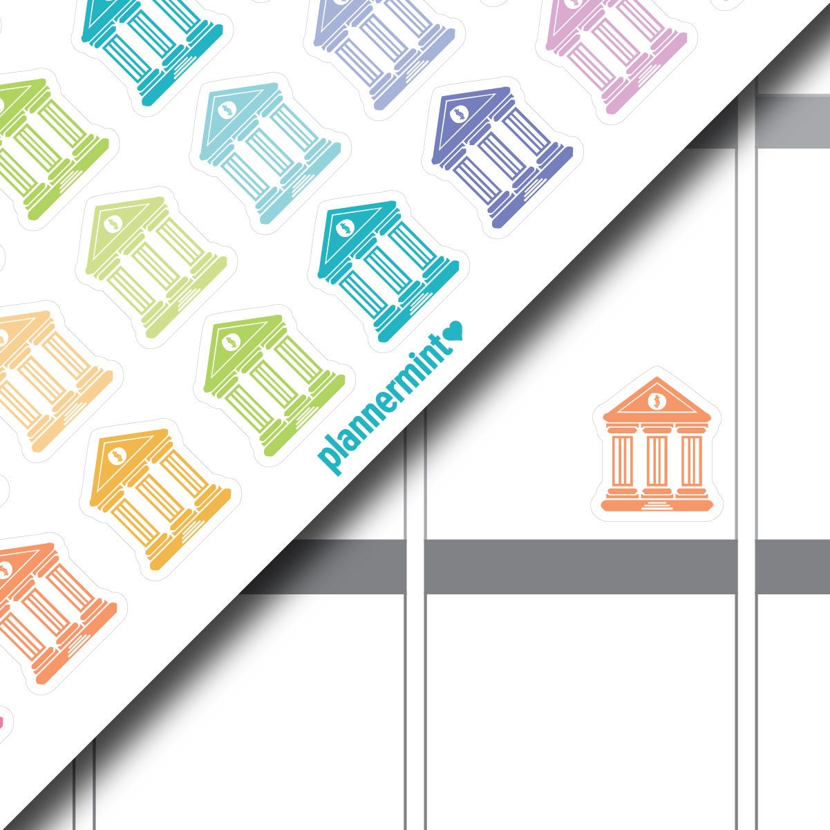 Bank Planner Stickers Banking Stickers Functional Icon - Etsy UK