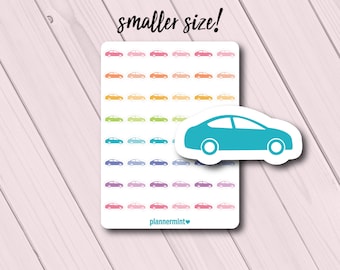 Mini Car Planner Stickers – Functional Icon Deco Sheet