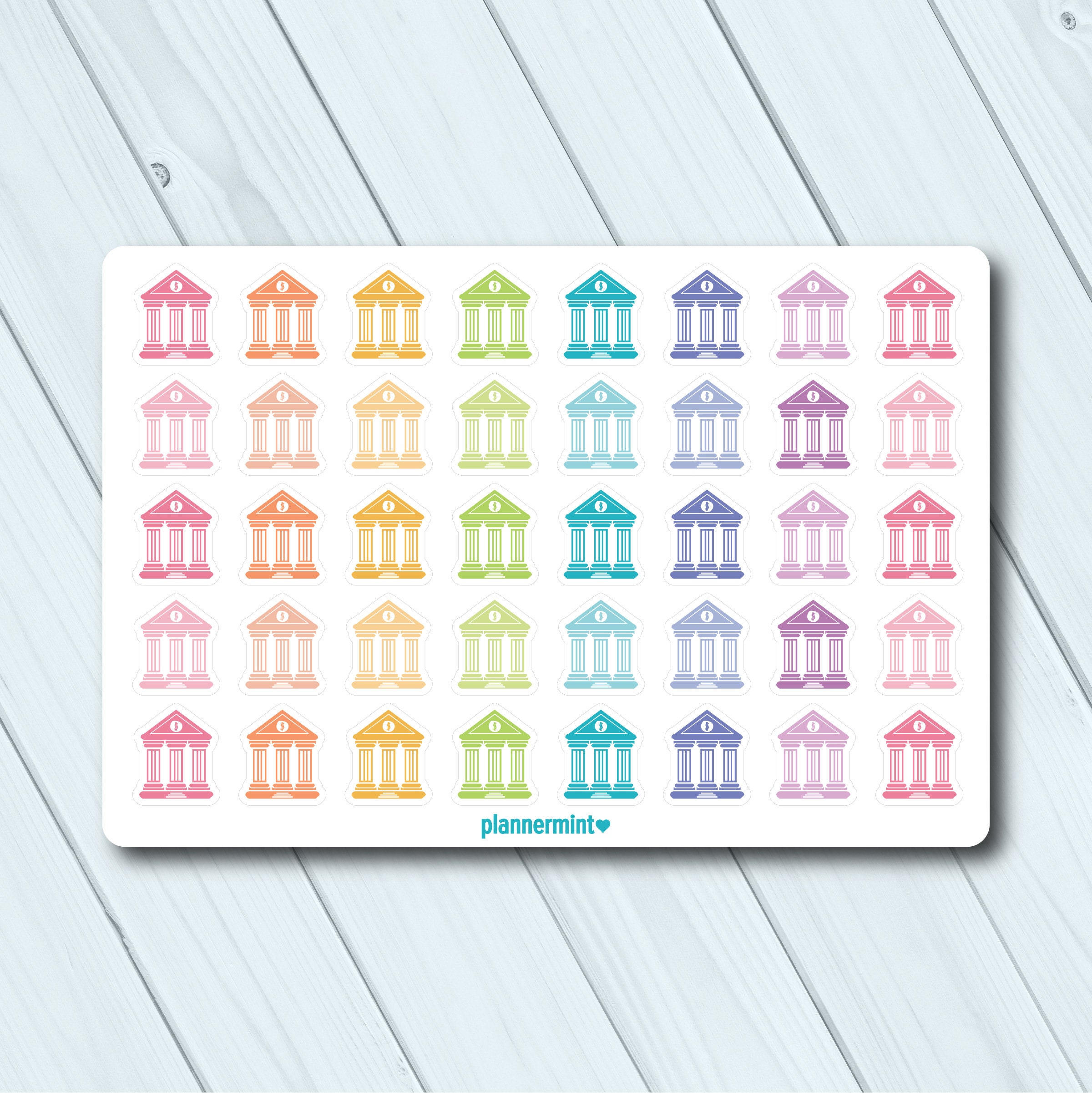 Bank Planner Stickers Banking Stickers Functional Icon - Etsy UK