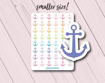 Mini Anchor Planner Stickers: Nautical Icon Stickers
