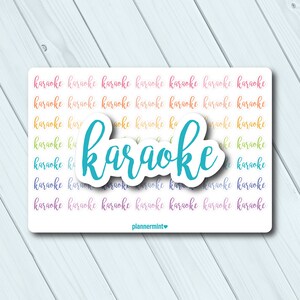 Karaoke Script Planner Stickers: Matte or Glossy