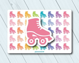 Roller Skates Planner Stickers: Functional Icon Stickers