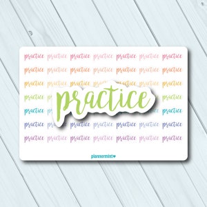 Practice Script Planner Stickers - Erin Condren, Happy Planner
