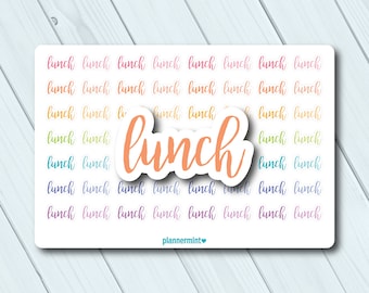Lunch Planner Stickers: Word Outline, Meal Planning (56 Stickers)