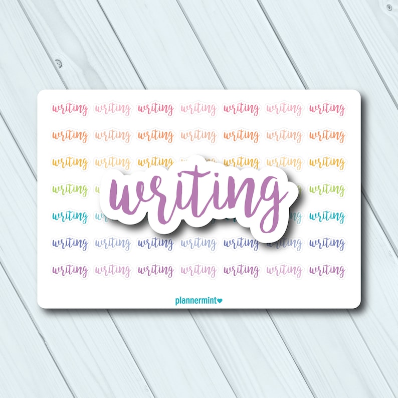 Sticker Word Writing Writing Planner Stickers: Word Outline, Author Stickers - Etsy