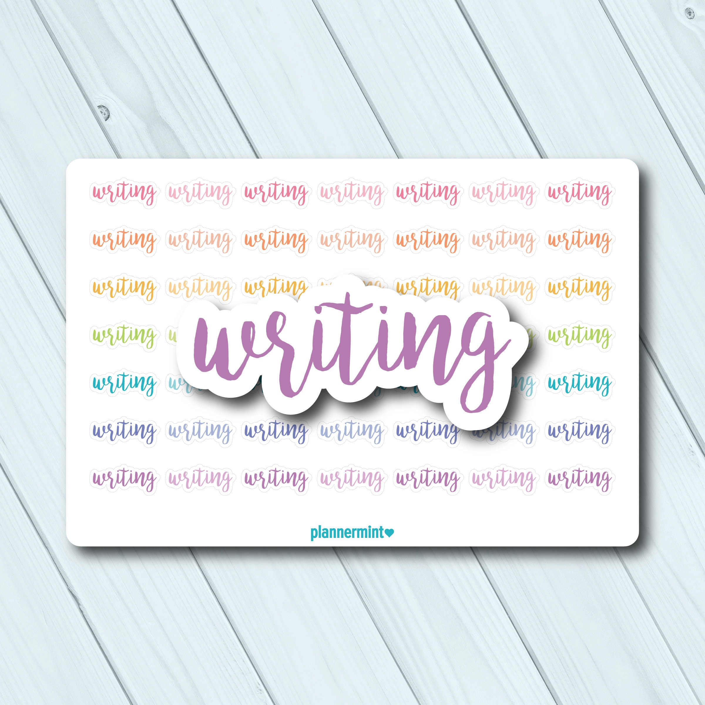 Page Writing Sticker Writing Planner Stickers: Word Outline, Author Stickers - Etsy