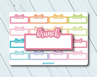 Brunch Planner Stickers: Fillable Tracker, Food & Mimosas