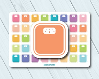 Scale Planner Stickers: Weight Loss, Fitness (Matte or Glossy)