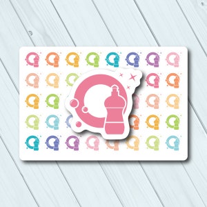 Dishes Planner Stickers: Cleaning Icon Stickers (40 ct, Matte or Glossy)