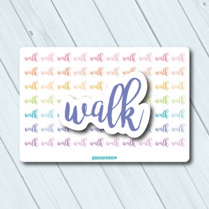 Walk Planner Stickers: Script Word Stickers for Erin Condren