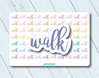 Walk Planner Stickers: Script Word Stickers for Erin Condren