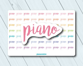 Piano Planner Stickers: Music Lesson Organizer (Matte or Glossy)