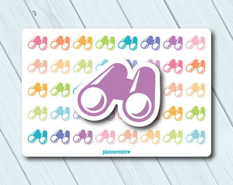 Binoculars Planner Stickers: Birdwatching, Private Investigator