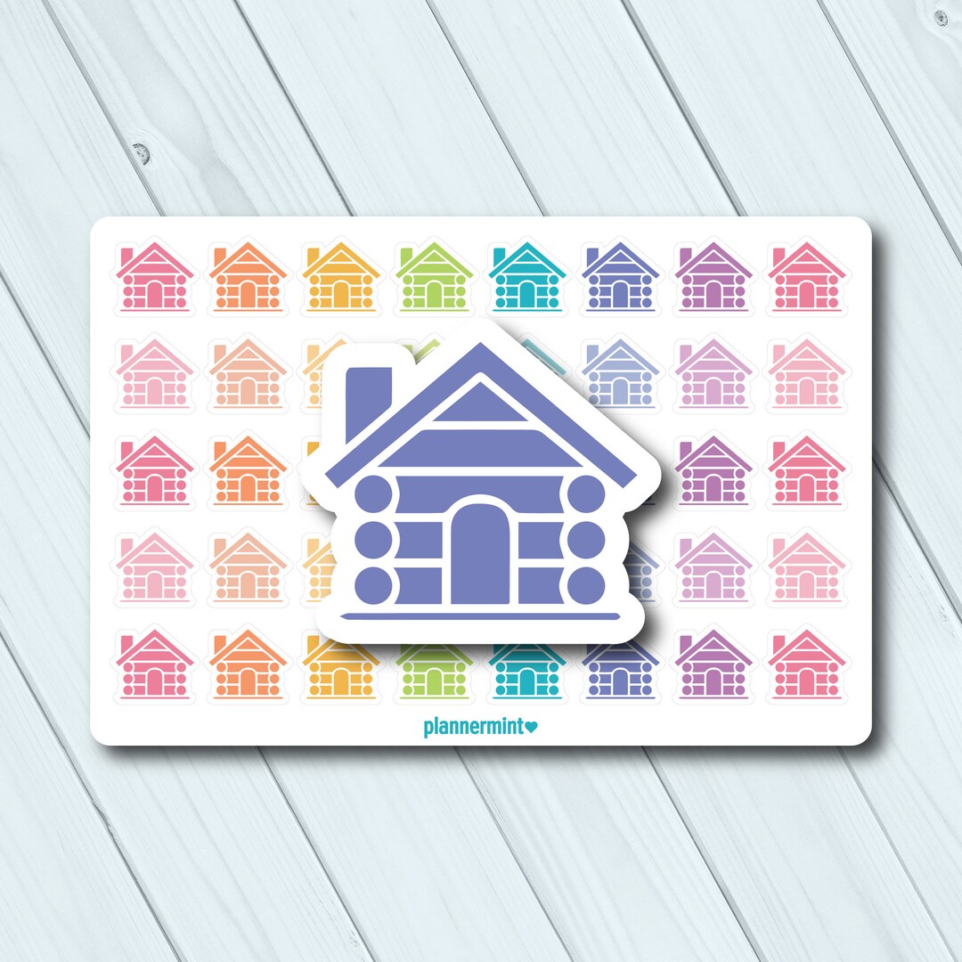 Cabin Planner Stickers - Icon - Erin Condren Life Planner - Happy ...