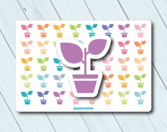 Plant Planner Stickers: Functional Icon Stickers - 40/Sheet