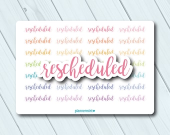 Rescheduled Planner Stickers: Appointment Stickers (Matte or Glossy)