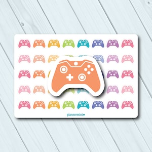 Video Games Planner Stickers - Juegos - Controlador - Pegatinas de Iconos Funcionales - Erin Condren - Planificador Feliz