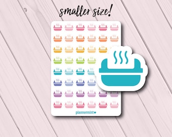 Mini Litter Box Planner Stickers: Functional Icon Deco