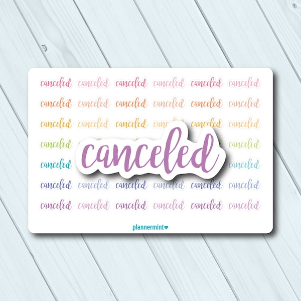 Canceled Planner Stickers - Appointment Stickers - Erin Condren Life Planner - Happy Planner - Kikki K - Personal - Mambi - Matte or Glossy