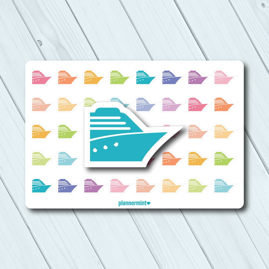 Ship Slickers Cruise Ship Planner Stickers: Vacation Icon Stickers - Etsy