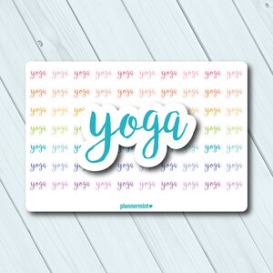 Yogaplannerstickers: woordoverzicht, fitness (mat of glanzend)