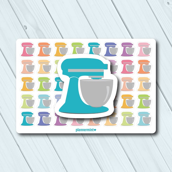 Stand Mixer Planner Stickers - Icon - Erin Condren Life Planner - Happy Planner - Kitchen Aid - Cooking - Cookies - Baking - Matte or Glossy