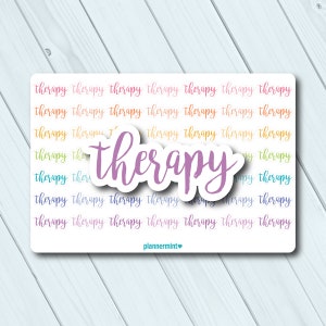 Therapie planner stickers - woordoverzicht - Erin Condren Life Planner - Happy Planner - fysiotherapie - geestelijke gezondheid - counseling - spraak