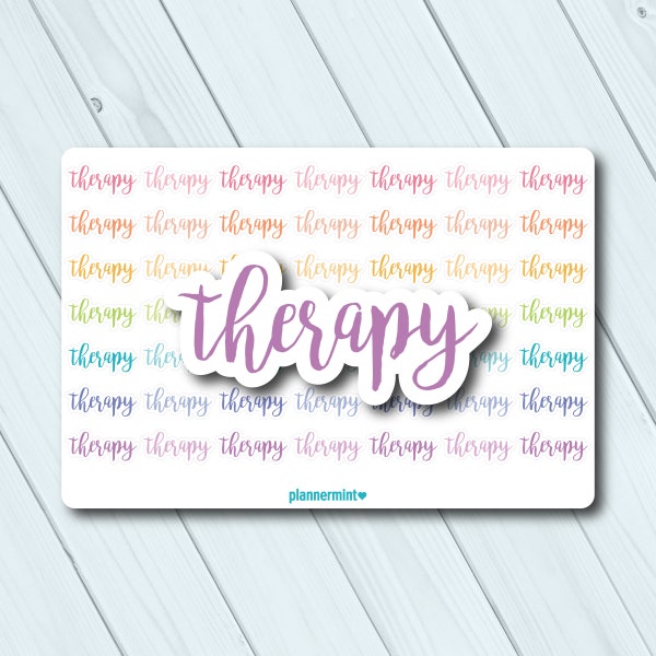 Therapy Planner Stickers - Word Outline - Erin Condren Life Planner - Happy Planner - Physical Therapy - Mental Health - Counseling - Speech