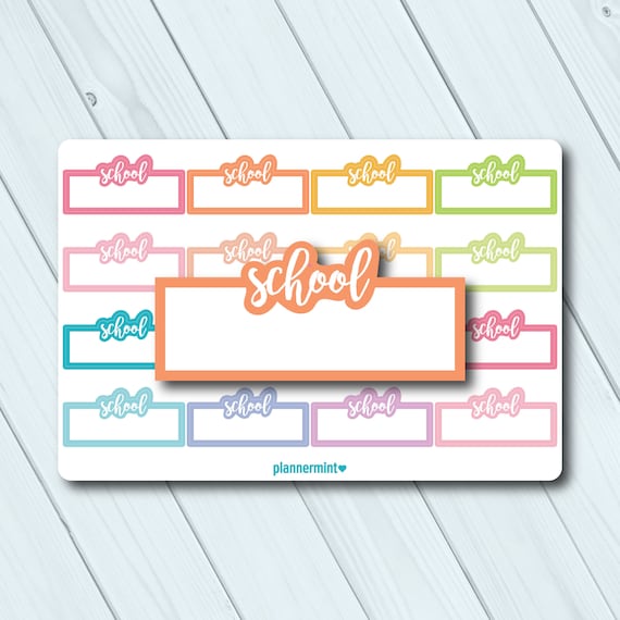 School Planner Stickers Fillable Tracker Erin Condren Life | Etsy