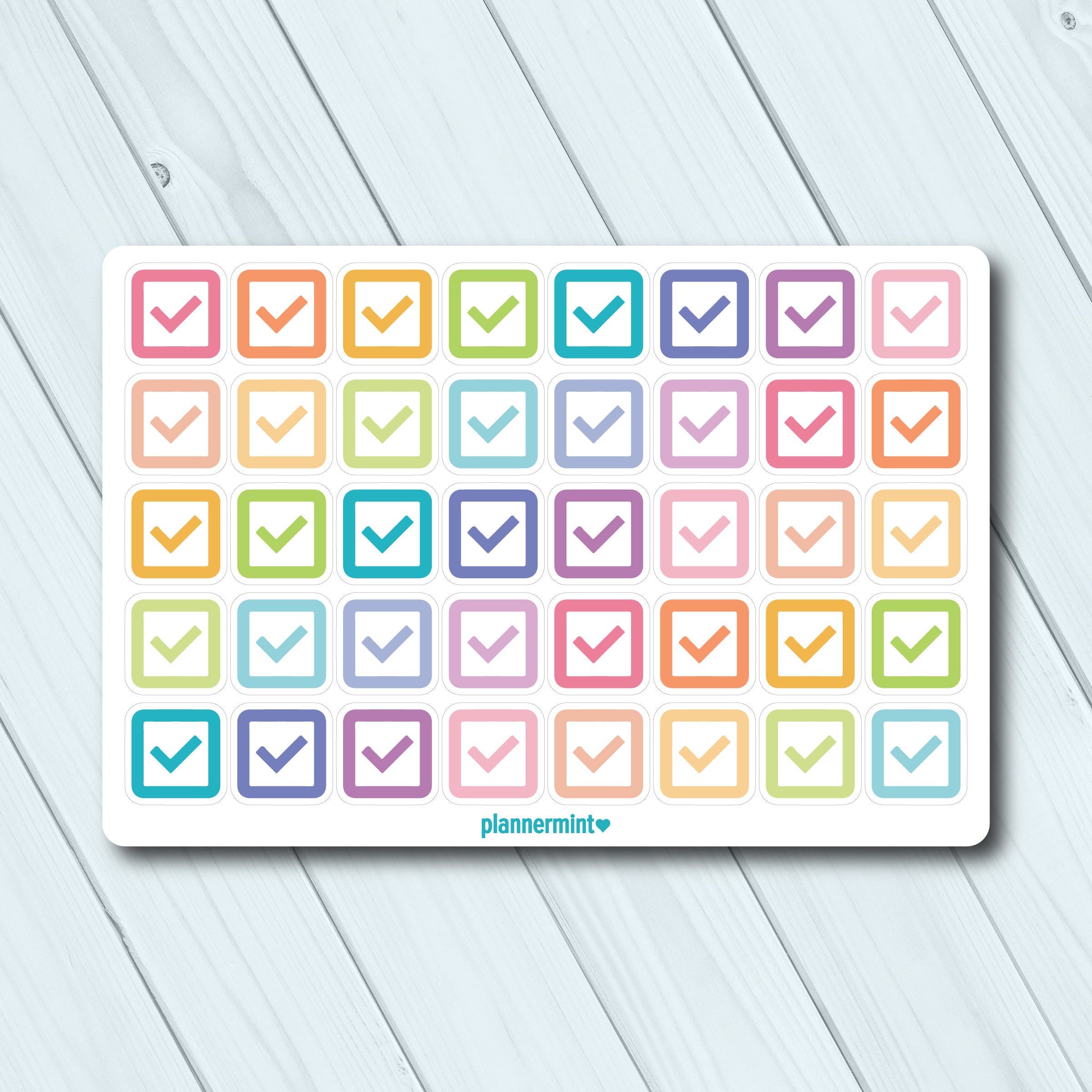 Checkbox Planner Stickers: Icon Checklist Stickers (matte or Glossy) - Etsy