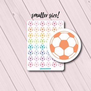 Mini Soccer Ball Planner Stickers - Erin Condren - Happy Planner - Functional Icon Deco - Sports - Exercise - Practice - Game