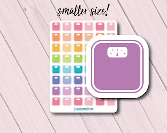 Mini Scale Planner Stickers: Weight Loss Tracker Icons
