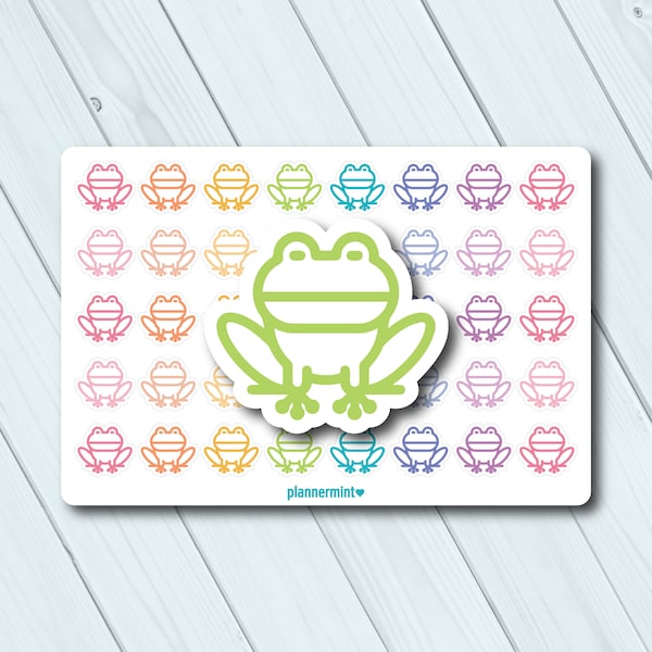 Frog Planner Stickers - Functional Icon Stickers - Erin Condren - Happy Planner - Toad - Animal - Cute - Decorative