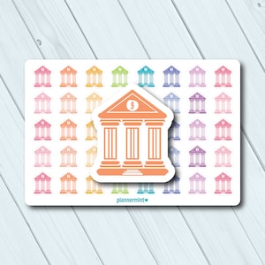 Bank Icon Planner Stickers: Finance Stickers for Planners