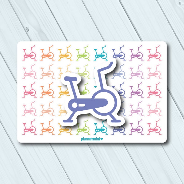 Spin Bike Planner Stickers - Functional Icon - Erin Condren - Happy Planner - Weight Loss - Spinning - Cardio - Exercise - Spin Class