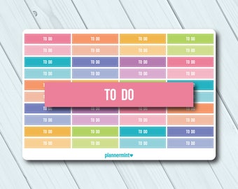 To Do Header Planner Stickers - Erin Condren Life Planner - Happy Planner - Reminder - Important - Organization - Matte or Glossy