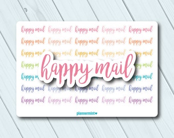 Happy Mail Planner Stickers - Functional Stickers - Purchase - Word Outlines - Erin Condren Life Planner - Kikki K - Happy Planner