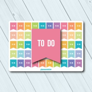 To Do Planner Stickers: Small Flags (50/Sheet)