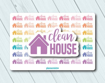 Clean House Planner Stickers: Erin Condren, Happy Planner
