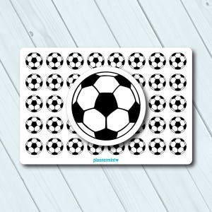 Soccer Ball Planner Stickers - Icon - Erin Condren Life Planner - Happy Planner - Sports - Football - Game - Practice - Matte or Glossy