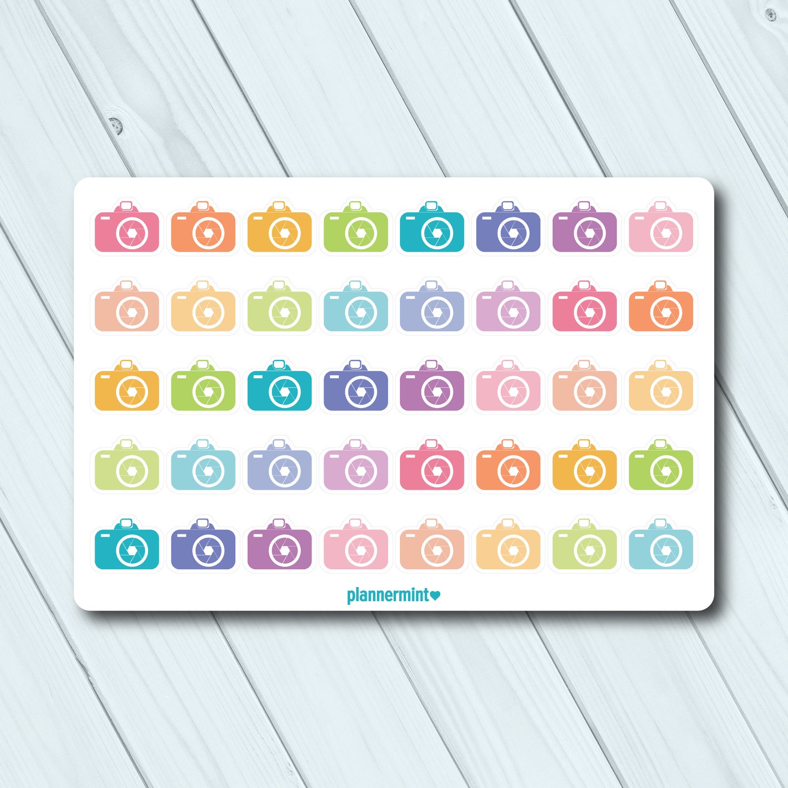 Camera Planner Stickers Icon Erin Condren Life Planner - Etsy
