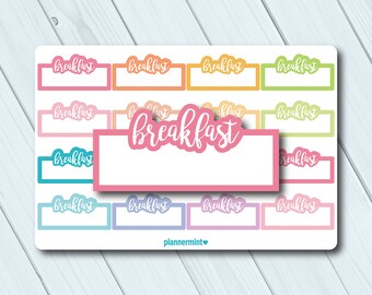 Breakfast Planner Stickers: Fillable Tracker