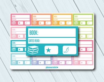 Book Tracker Planner Stickers - Reading Log Stickers