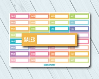 Sales Planner Stickers: Fillable Tracker (Matte or Glossy)
